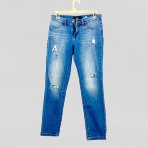 Banana Republic Light Wash Distressed Legging Jean